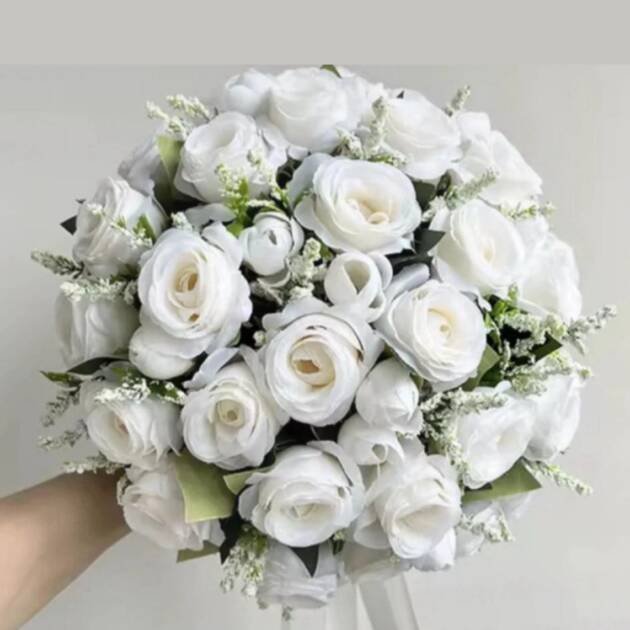 White Bride Bouquet