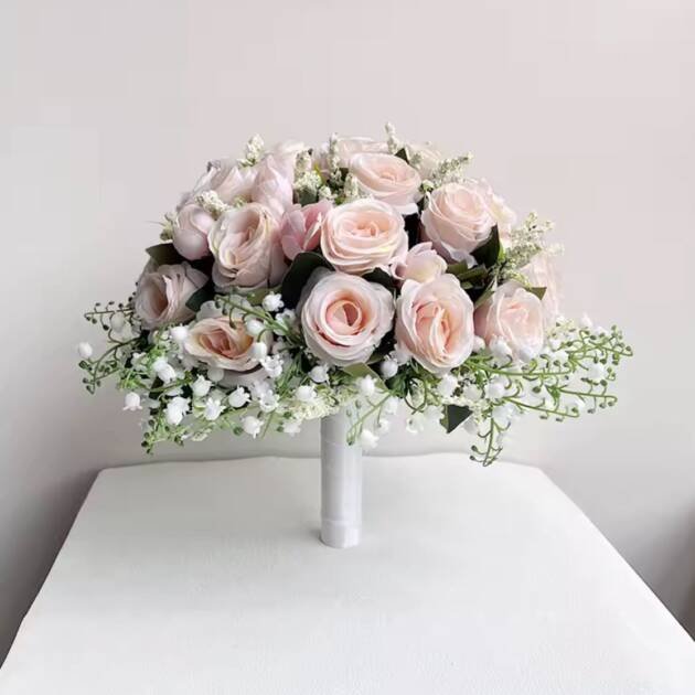 Valley Champagne & White Bride Bouquet