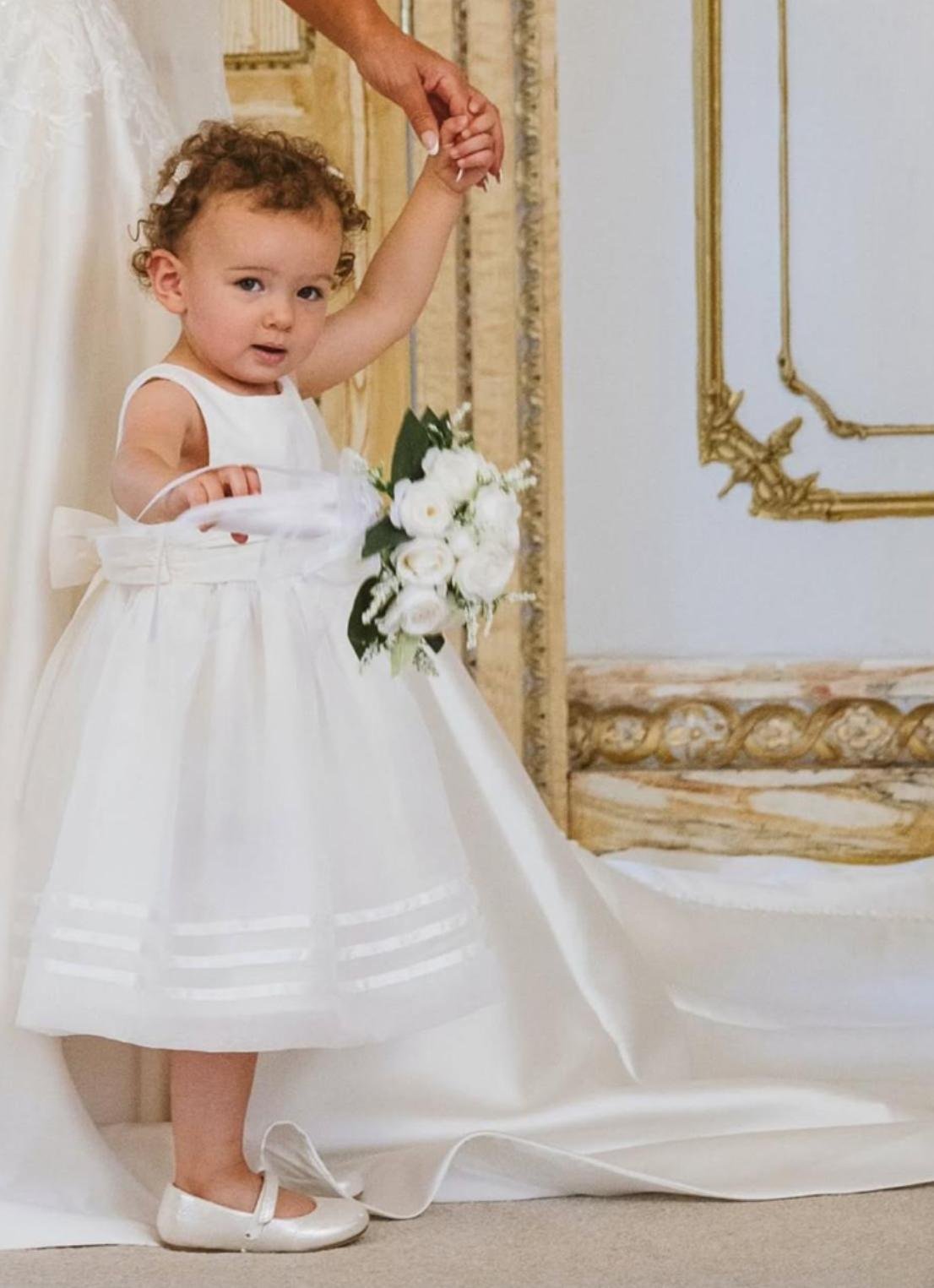 White Flower Girl Bouquet - Image 3