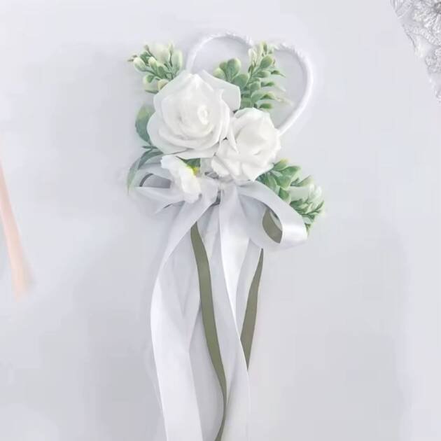 Flower Girl Rose Heart Wand