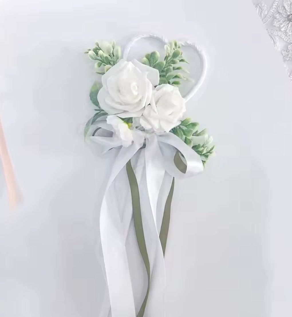 Flower Girl Rose Heart Wand