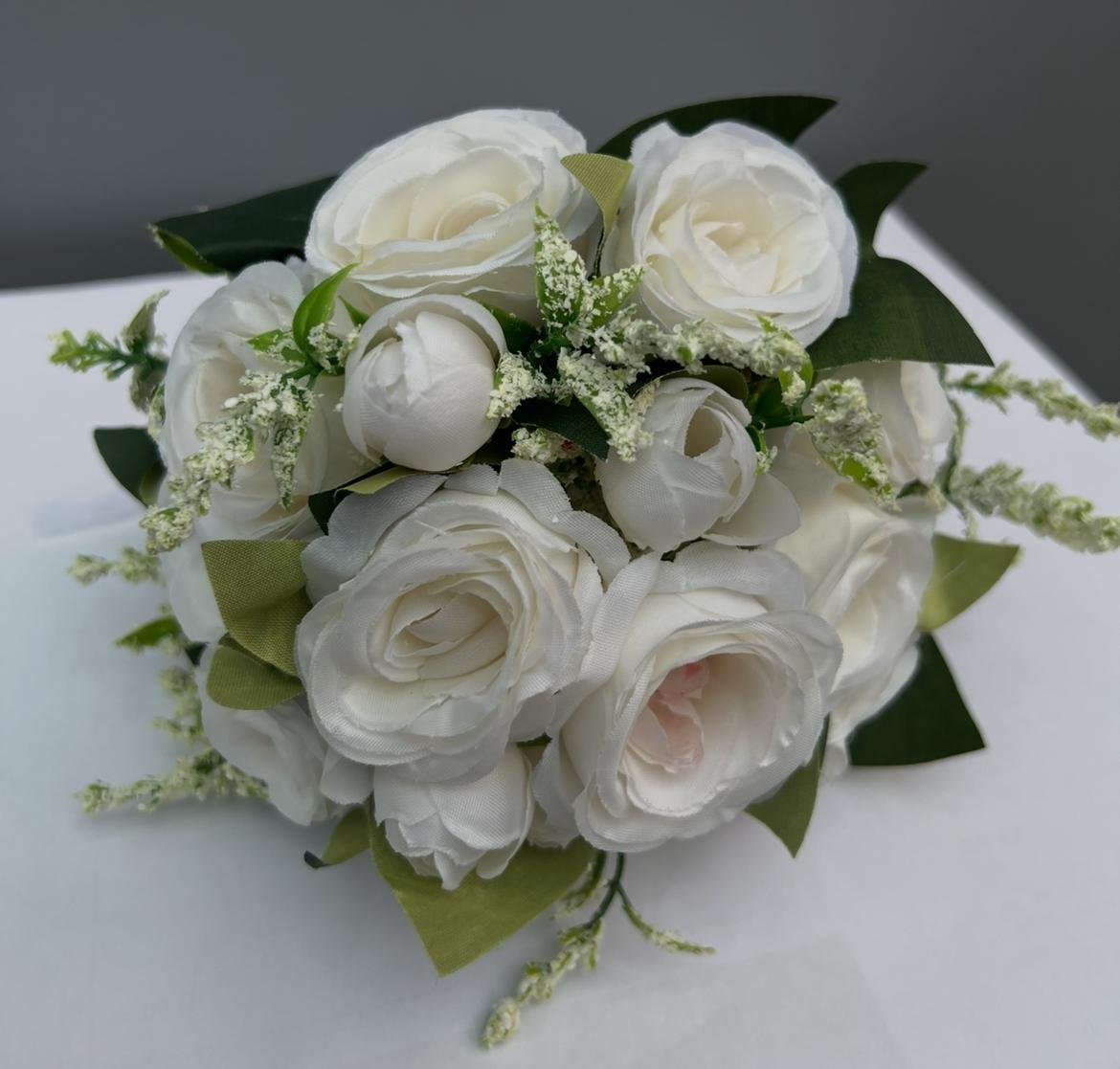 White Flower Girl Bouquet - Image 4