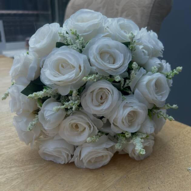 White Bridesmaid Bouquet